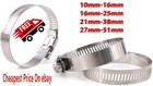 Stainless Steel Hose Clips Pipe Clamps Jubilee Clamp type Strong Worm Drive