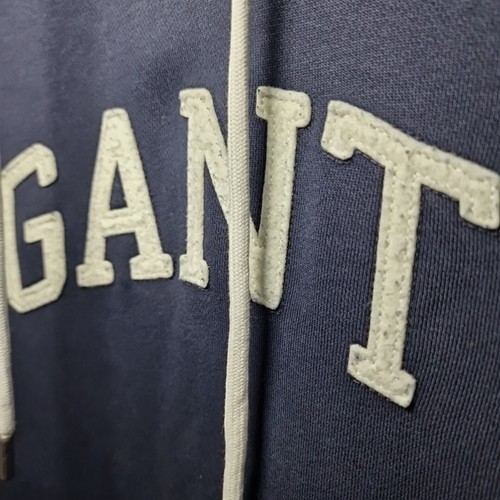 Vestido con Capucha GANT Grande Azul Marino Spellout Manga Larga Jersey - Imagen 6 de 12