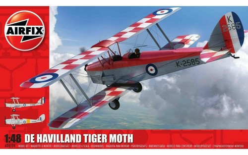 Airfix De Havilland D.H.82a Tiger Moth 1:48 Scale Plastic Model Plane Kit A04104 - Picture 2 of 3