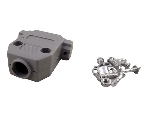 DB26 Male Plug 26 Pin 3 Rows D-Sub Connector Plastic Hood Cover Backshell Gray - 第 5/6 張圖片