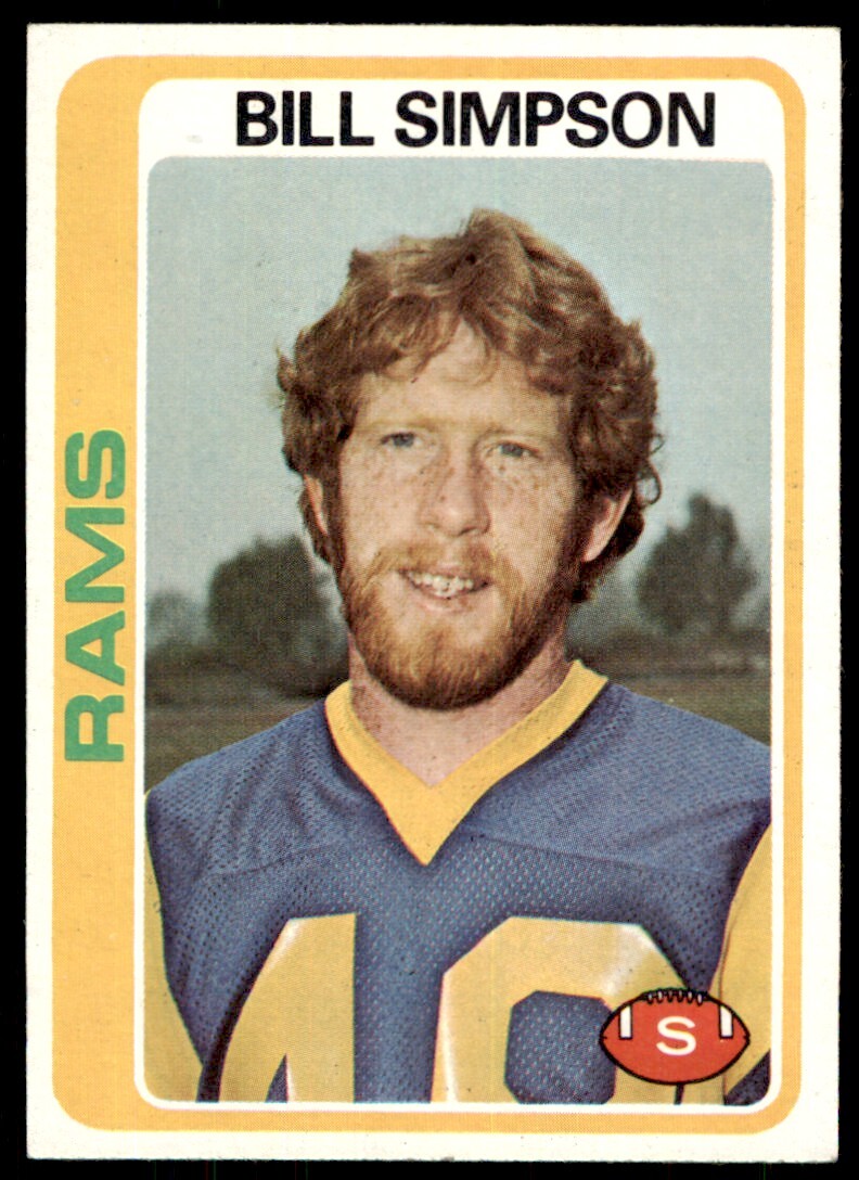 1978 Topps Bill Simpson Los Angeles Rams 209 eBay