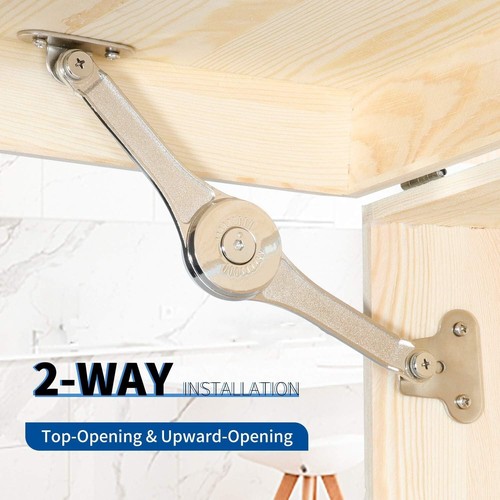 Heavy Duty Lid Support Hinges Soft Close Folding Lid Stay Hinge Keep Lid Hing... - Picture 2 of 6