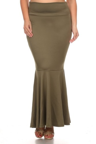 Women's Skirt Mermaid Maxi High Waist Long Form Fitting XL 2XL 3XL - Picture 5 of 17