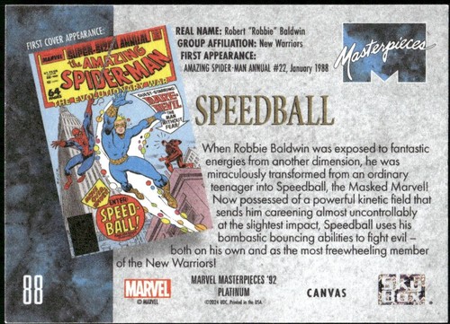 2024 UD MARVEL MASTERPIECES '92 PLATINUM CANVAS SINGLES - YOU PICK - Picture 76 of 88