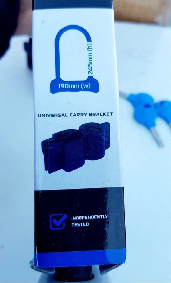 D Lock Oxford Shackle 12 Bike U Lock Motorbike Lock 🚲Cycle Lock 3 Key & Bracket - Image 4 of 4