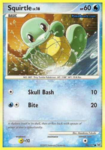 Pokemon - Squirtle - 96/127 - Common - Platinum - NM - Picture 1 of 1