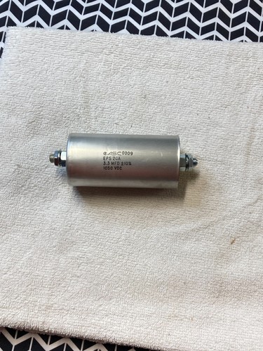 ASC EPS20A Capacitor 3.3 MFD +-10% 1050VDC 3.3 uF Screw Terminal - Picture 2 of 2