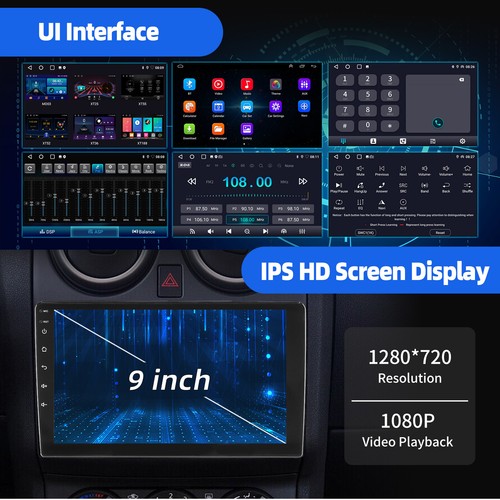 9" Car Stereo Radio Double 2 DIN Head Unit Android14 Carplay GPS Navi SWC 4+64GB - Picture 5 of 11