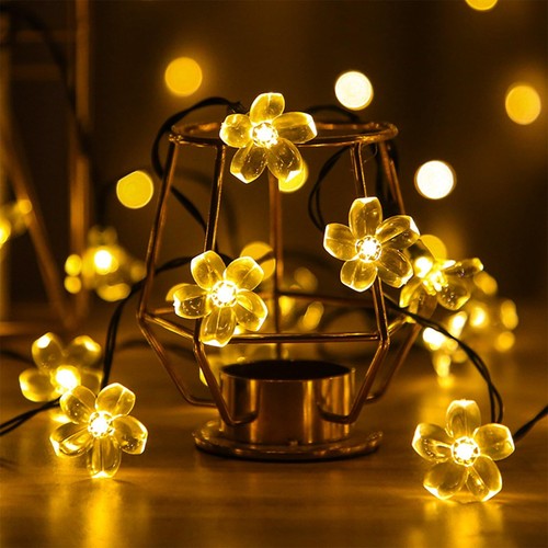Warm White Flower String Lights with Timer, Cute 33ft 100 LED USB Plug in Lig... - Picture 1 of 9
