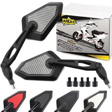 Area1 Motorroller Rückspiegel Spiegel Set E-geprüft carbon (V01)