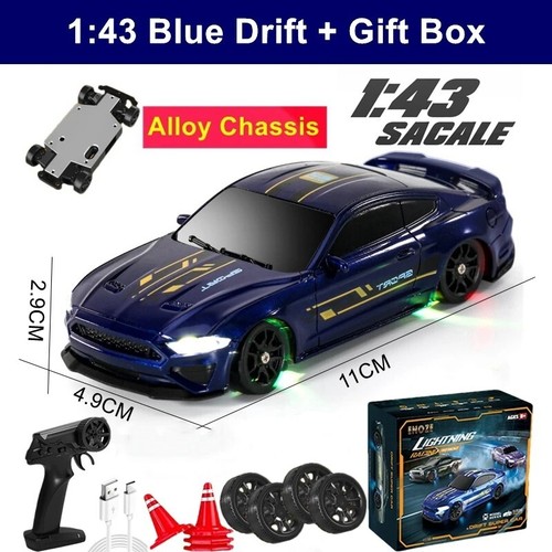1:43 2.4G High Speed Drift Rc Car 4WD Ferngesteuertes Auto Mini RTR Rennwagen - Bild 12 von 14