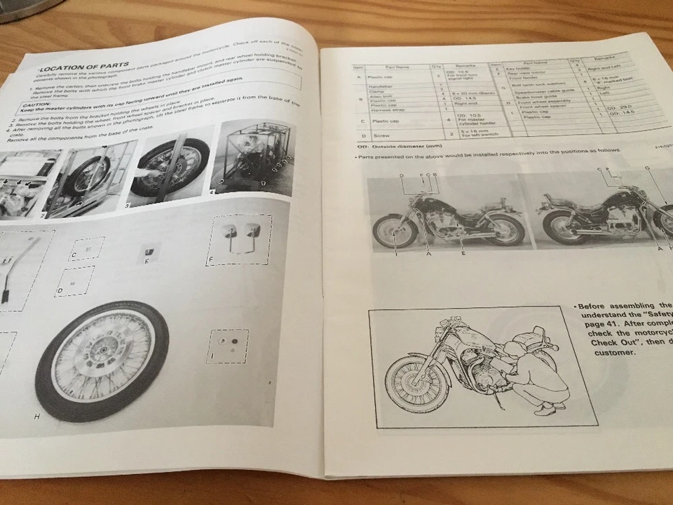Suzuki VS750GLH VS750 Intruder 750 Manual Preparation Instalacion Manual Montaje - Imagen 2 de 4