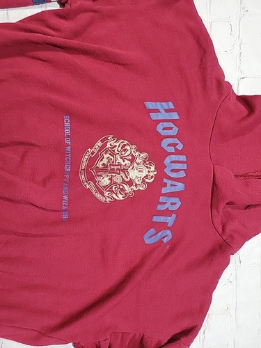 Harry Potter Hogwarts Girl’s Size XL (14/16) Cropped Hoodie Sweatshirt Pullover - Picture 9 of 14