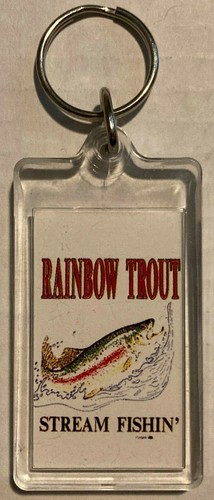 Regenbogenforelle, Bachangeln Schlüsselanhänger 3,75" Keyring Neu, alter Lagerbestand Key Chain - Bild 2 von 2