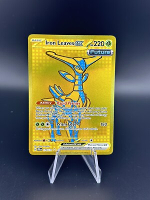 Pokemon TCG Iron Leaves Ex 176/131 Gold Secret Rare Prismatic Evolutions NM/M | eBay Pokemon TCG Iron Leaves Ex 176/131 Gold Secret Rare Prismatic Evolutions NM/M | eBay