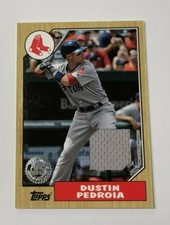 2022 Topps Series 1 1987 Redux Relic - DUSTIN PEDROIA Red Sox JERSEY 