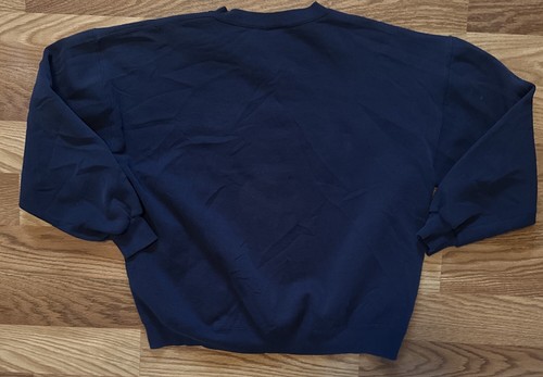 Vintage 90s Russell Athletic Nautical USA Crewneck Sweatshirt Navy Blue XXL - Picture 5 of 5