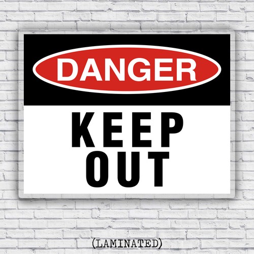 Danger Keep Out - OSHA Industrial Warning Business Safety Laminated Sign - Picture 1 of 4