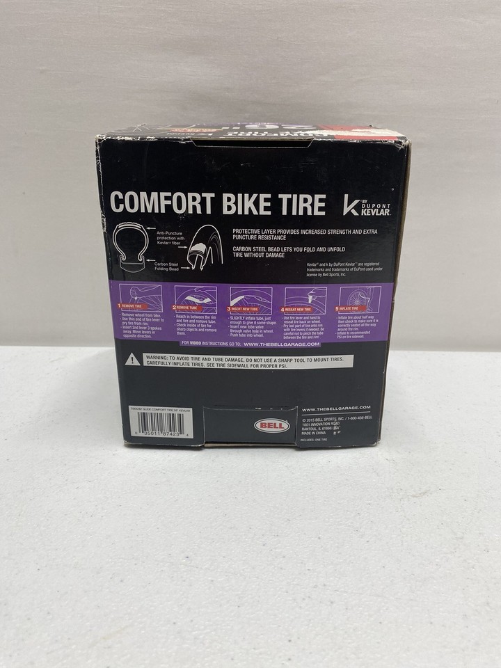 New Bell Comfort Bike Tire 26" DuPont Kevlar Bicycle Tire 26” X 1.75