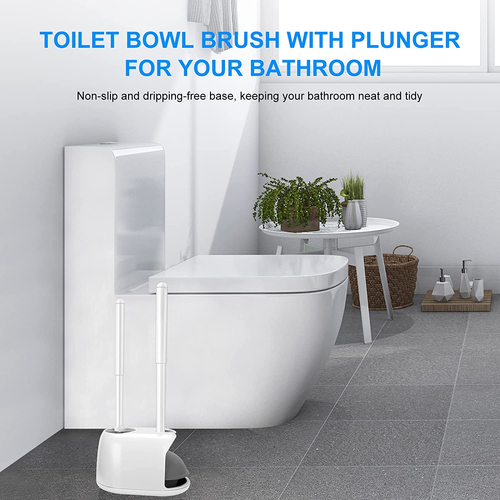 Toilet Brush and Plunger Set, Toilet Plungers for Bathroom Heavy Duty Toilet ... - Picture 7 of 12