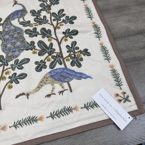 The Company Store/Rifle Paper Co Menagerie Decorative Pillow Cover 20” Beige NWT - Picture 4 of 8