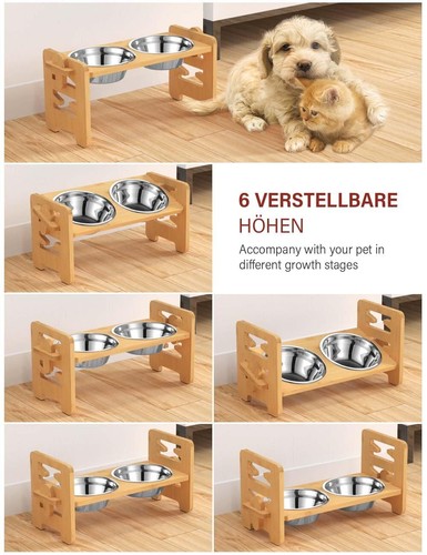 Hundenapf erhöht mit Ständer Hundebar höhenverstellbar Futternapf für kleine ... - Bild 3 von 6