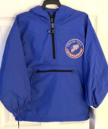 GK USA GYMNASTIK WINDBREAKER UNISEX KIND KLEIN BLAU SOFTEX LEICHTER PULLOVER GR. S - Bild 2 von 13