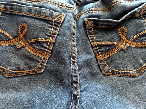 Girl's MUDD Distressed Blue Jean Cut Off Shorts Size 8 Regular - Picture 4 of 4