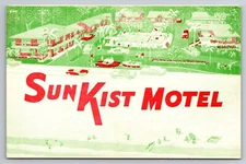 Sun Kist Motel Biloxi Mississippi Chrome c1950 Postcard