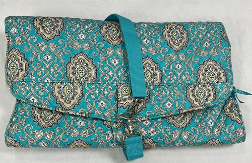 Vera Bradley hängende Kleiderreisetasche total türkisch blau türkis braun hellbraun Einheitsgröße - Bild 3 von 10