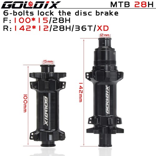 GOLDIX DT350 Mountain Bike 36/60T Straight Pull Six Spikes Ratchet Hubs - Picture 29 of 33
