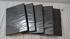 New Black 4-Disc DVD Replacement 14mm Case Premium Movie Storage Shell Lot of 5