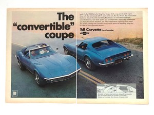 1968-Chevrolet-Corvette-Advertisement-Sting-Ray-Convertible-Coupe-Vtg-Print-AD
