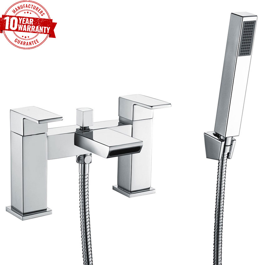 Cuadrado Cascada Cromo De Lujo Moderno Cascada Baño Ducha Mezclador para baño QB Cuadrado Cascada Cromo De Lujo Moderno Cascada Baño Ducha Mezclador para baño QB