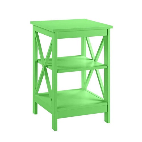 Convenience Concepts End Table 24" H X 15.75" W, Wood Frame In Lime W/ Shelves - Picture 2 of 5
