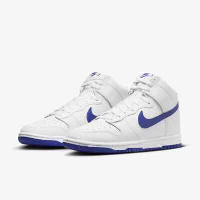 Nike Dunk HI Retro Men's Size 12 White/Concord-Summit White DV0828-101 Fast Ship