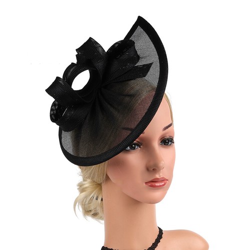 Mujeres Lino Top Sombrero Británico Retro Fascinador Imitación Gorra Bodas Elegante - Imagen 14 de 28