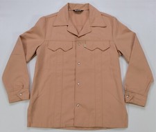 Rare Vintage LEVI  S White Tab Pearl Snap Button Front Casual Shirt 70s 80s Peach