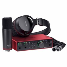Focusrite Scarlett 2i2 Studio 4th Gen Audio Recording Interface w Mic  Headp...