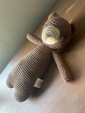 TAGGY BAGGY crochet Bear Amigurumi sleeping stuffed animal infant cuddle toy 6in