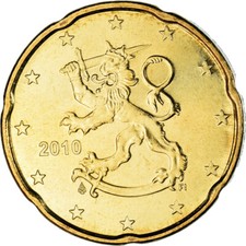 [#1044096] Finland, 20 Euro Cent, 2010, Vantaa, AU(55-58), Brass, KM:127