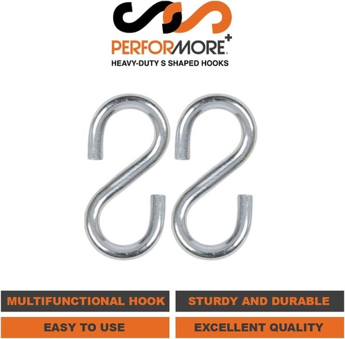 Stainless Steel S Hook 3 Inch Heavy Duty S Shaped Hooks Swing S Hooks Hammock 2- - Picture 2 of 11