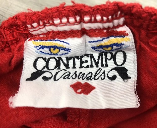 Vintage Contempo Casuals Shorts 80s Red 100% Cotton Made USA Women’s Size 2 - Picture 8 of 12