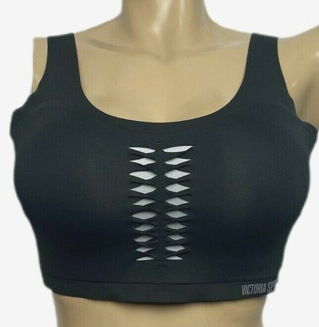 Soutien-gorge De Sport Rembourré Victoria Sport Angel Max Support – Noir, Taille 38B (État Parfait, Déjà Porté)