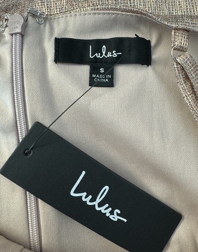 NEW LULUS Sparkling BLUSH Pink SLEEVELESS Straps Cocktail Mini DRESS Size S - Picture 10 of 12