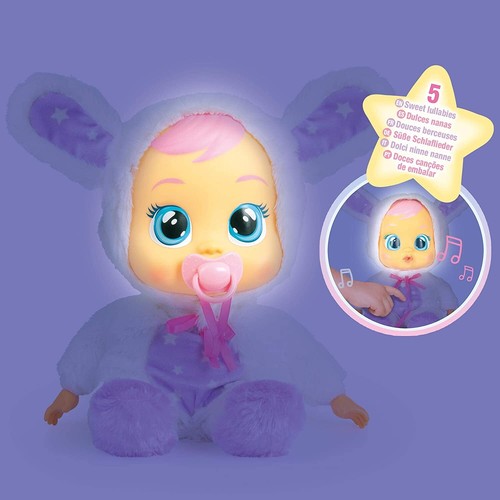 Muñeca bebé interactiva Cry Babies Goodnight Coney con canciones de cuna y luz nocturna - Imagen 5 de 7