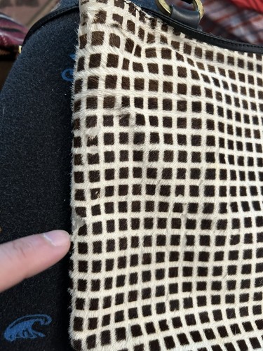Kate Spade Shoulder Bag Womens Calf Leather Checkered Print 90s Tote Bag - Picture 9 of 13