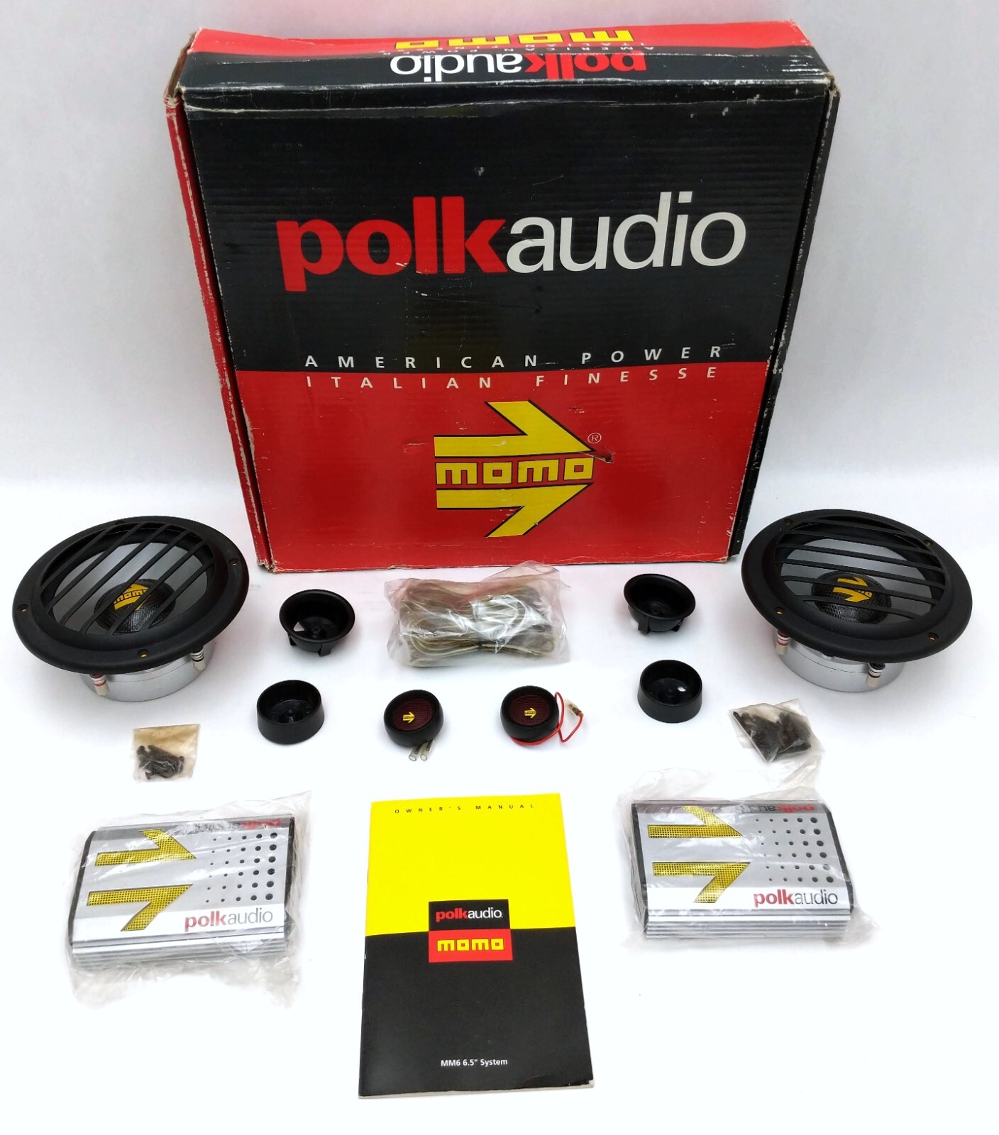 Polk Audio Momo MM6 6.5" Component Speaker System Complete New Open