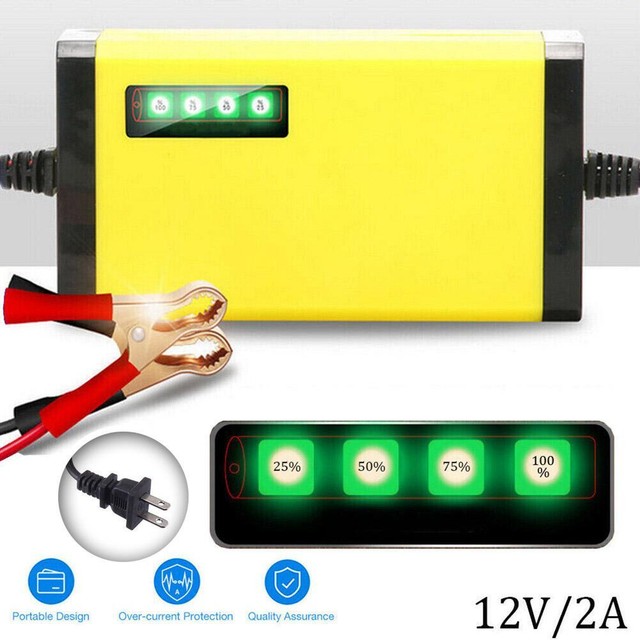 Portable 12V Auto Car Battery Charger Truck Trickle Motorcycl✨ Boat X5D5 Portable 12V Auto Car Battery Charger Truck Trickle Motorcycl✨ Boat X5D5