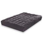 NNEDSZ King Mattress Topper Pillowtop 1000GSM Charcoal Microfibre Bamboo Fibre F
